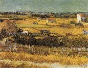 Vincent Van Gogh, Harvest at La Crau,with Montmajour in the Background